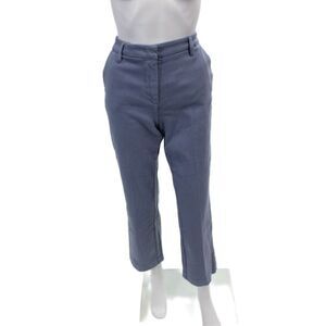 Sharis Womens High Rise Straight Leg Pants Cloud Blue Cotton Size EUR 40